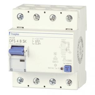 selektiv side venstre i n b type ma 300 a 63 4p pfi rccb dc ac msafbryder fejlstr