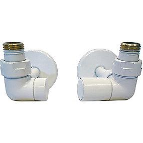 hvid rosetter r tilslutningsr 2 1 med bende vinkell t ventils manuel corner kriss