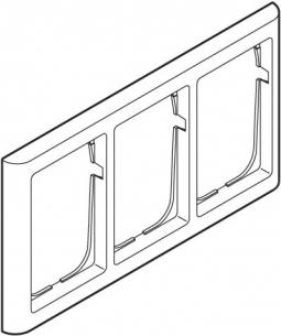 hvid antibateriel tripel vandret modul 5 1 63 ramme softline fuga