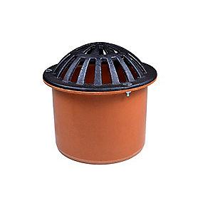 jern gr rt sk 425mm med kuppelrist wavin