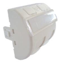 hvid konnekter keystone leviton 2x vinklet dataudtag