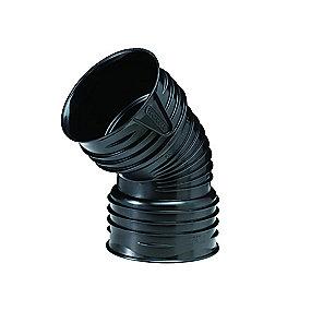 muffer 2 med pp sort dn150 170mm 45 jning b x-stream wavin