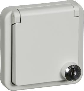 lysegr ip44 j 2p sning afl for stikkontakt 74 opus