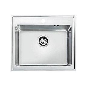 l st rustfrit hanehul strainer med 595x510x180mm kkenvask k 600sf omnia juvel intra