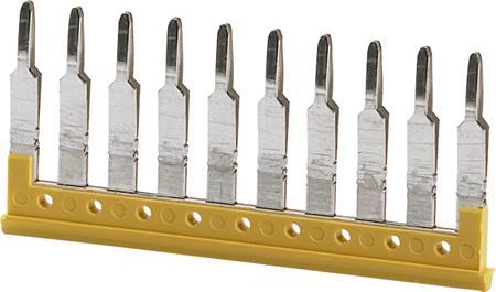 klemmer mm2 5 2 f gul 5mm pol 10 fjederterminal centerlaske