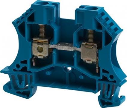 din-skinne f bl mm2 6 skrue gennemgangsklemme