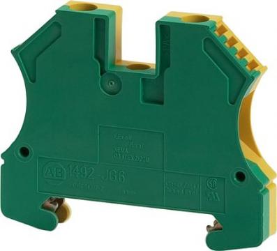 din-skinne f gul n gr mm2 6 skrue jordklemme