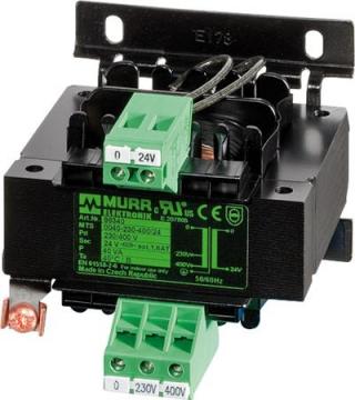 montering skinne din og skrue 24vac 230-400 63va trafo