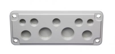 komplet polycarbonat 3xm20 2xm16 2 rrelse st gevindflange