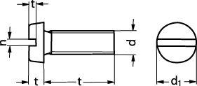 M4x70 din 84 4.8 fzb cylinder hovedet maskinskrue