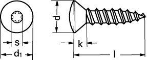 2,2x9,5 iso 14587/din 7983/iso 14587 a2 linsehoved pladeskrue tx6