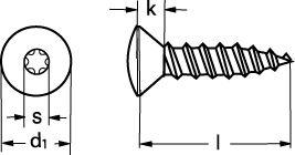 3,5x38 iso 14587/din 7983/iso 14587 a2 linsehoved pladeskrue tx15