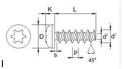 3,5x8 fzb plas-tech 45gr panhoved t-10