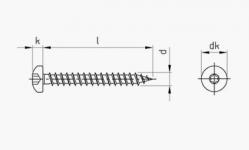 5,0x50 a2 ph spånpladeskrue torx25 gleitmo 615