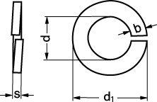 5 sort fjederskive d127b 100 stk