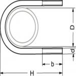 3 U-bøjle FZB 124X102X50 M12 - (50 stk.)