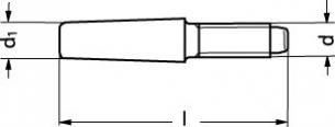 8x75 konisk stift med gevindtap