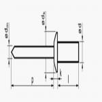 3,2x10,7 rundhovedet aluminium/stål blindnitte lukket