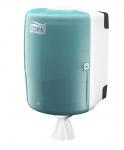 Tork dispenser centerfeed w2 hvid/turkis