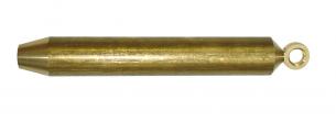 Messing lod med spids og uden gradering (type l0) til tankbåndmål. lod længde l=121 mm