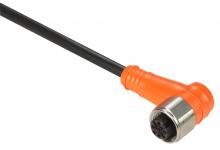 Følerkabel pvc m12 5-pin hun vinklet 5 meter rustfri