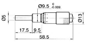 148-104 mikrometer indbygget 0-13