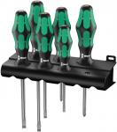 Wera 334/6 rack skruetrækkersæt kraftform plus lasertip + rack 6 dele