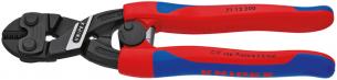 Knipex cobolt 71 12 200 kompakt boltsaks 200 mm med fjeder greb med slanke flerkomponent-håndtag
