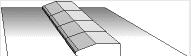 Keramisk backing skrå 24x8x5mm - 600mm