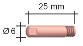 Strømdyse m6x25 ecu 1,0mm