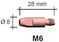 Strømdyse m6x28 ecu 1,2mm