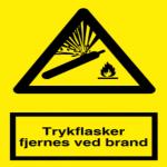 Skilt trykflasker fjernes ved brand a322 vu vinyl a6