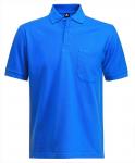 Poloshirt med lomme kongeblå 2xl