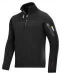 Snickers body mapping microfleece med kort lynlås sort str l