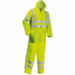 Regnsæt pu en471 hi-vis gul str m