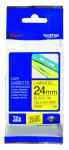 Brother tze 651 tape 24mm sort/gul
