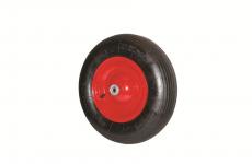 Luftgummihjul 2.10x4, ø20xnl75, med dæk 3.00-4 4 lag k373 (85 x 260) rød plast fælg byggehøjde: 260 mm.