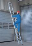 Enkelt-stige eloxeret aluminium 8 trin 2,50m