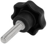 Stjernegreb din6336 d: m10x40 d1: 50 h: 32 model: l termoplast sort materiale: rustfrit stål cap: sort - udv gev