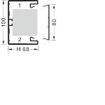 Br70100 kanalbund plast 68x100mm perl