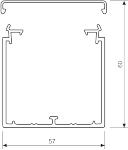 Kabelkanal komplet plast lf600600 ral 7030
