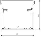Kabelkanal komplet plast lf400600 ral 7030