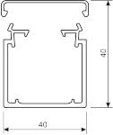 Kabelkanal komplet plast lf400400 ral 7030