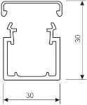 Kabelkanal komplet plast lf30030 ral 7030