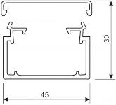 Kabelkanal komplet plast lf300450 ral 7030