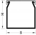 Ledningskanal opslidset 75x37mm hf 7035