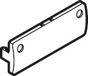 Billede af LK FUGA ® Tangent blank for 2 lysdiode hvid f/Svagstrømstryk hos Elvvs.dk