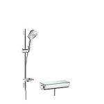 hansgrohe brusesæt med Ecostat Select termostatarmatur. Krom