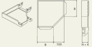 90° hjørne flad 60hx600x1mm fzs