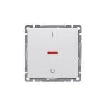 Afbryder 2p (semi-komplet) 2sl 16a 1m hvid